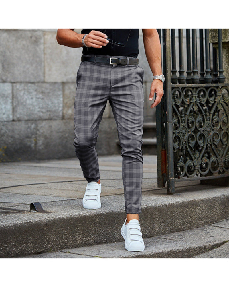 Plaid Print Pants