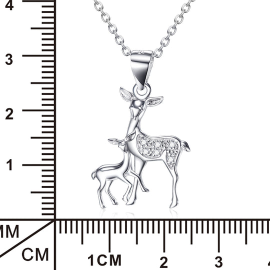 Silver Fawn Necklace