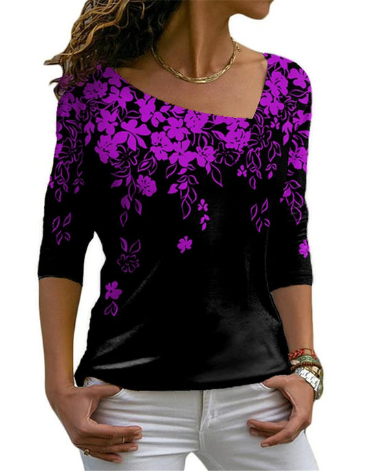 V-neck Long-sleeved Shirt