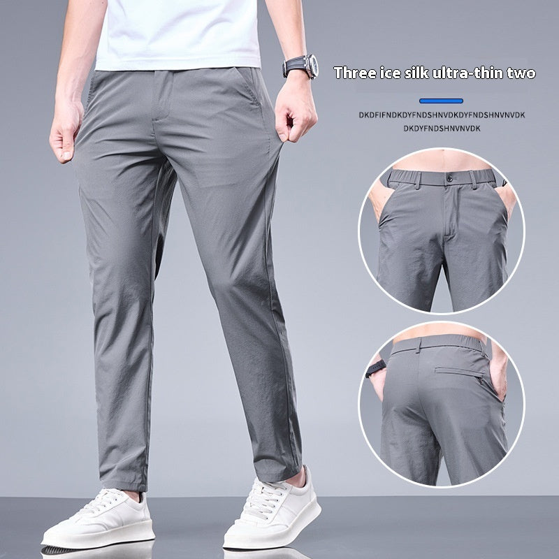 Ice Silk Slimfit Pants