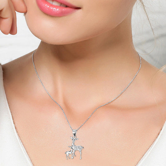 Silver Fawn Necklace