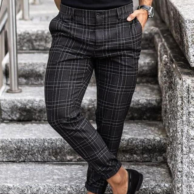 Plaid Print Pants